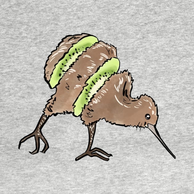 Kiwi bird kiwi fruit animal pun by TheDoodlemancer